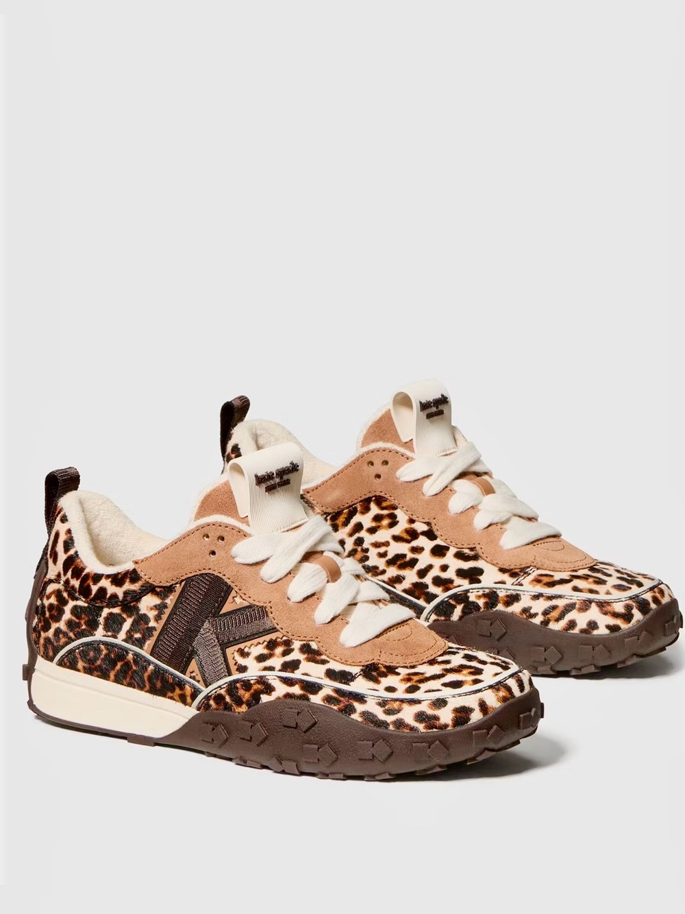kate spade Leopard Print Sneakers in Brown and Cream